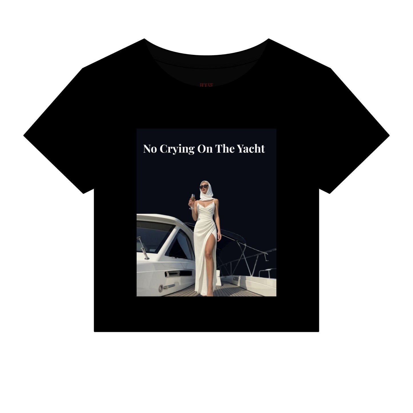 No Crying on the Yacht Women's Tee — Yacht Club Luxury Graphic Tee