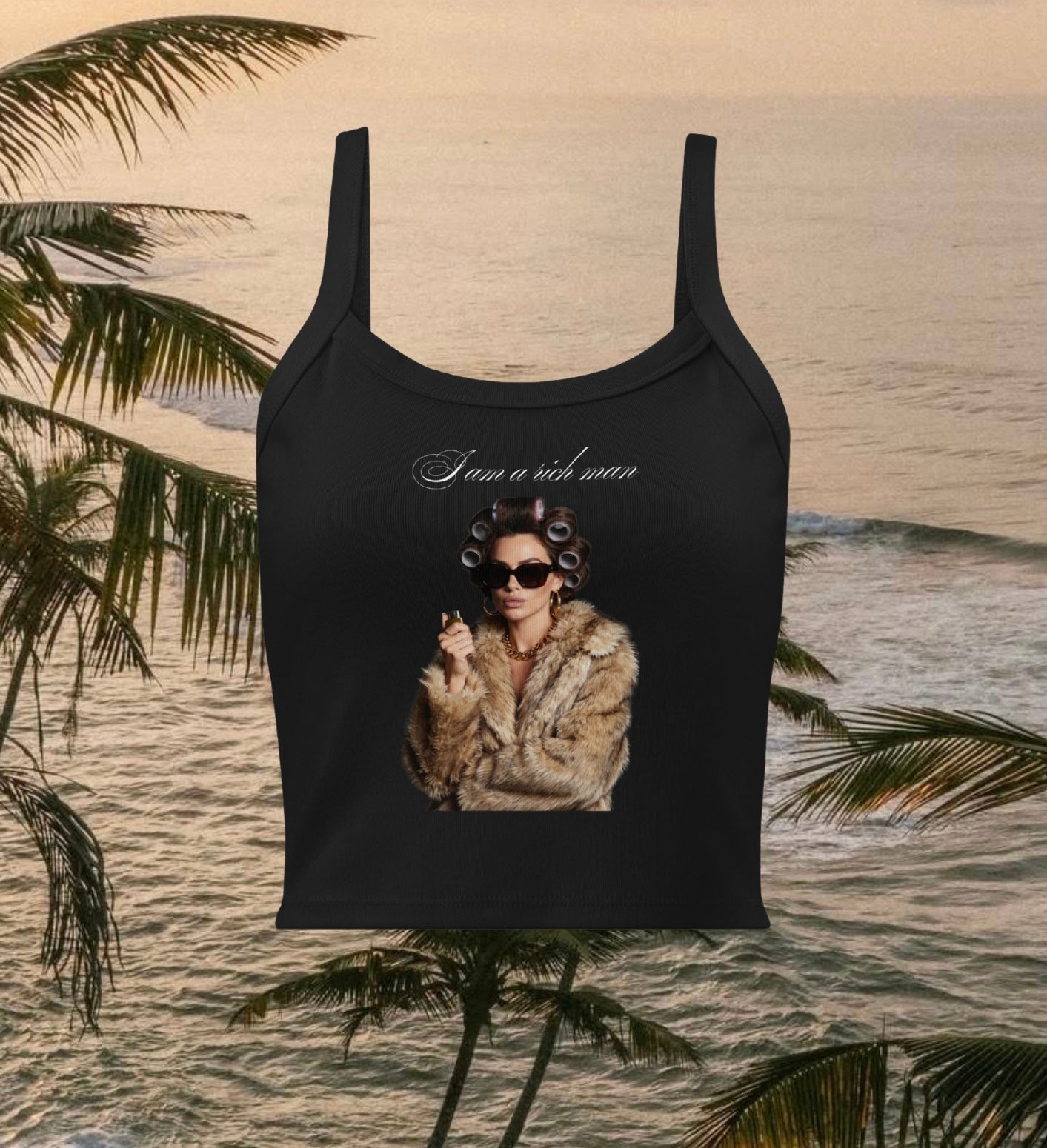 I am a Rich man - micro-rib tank top