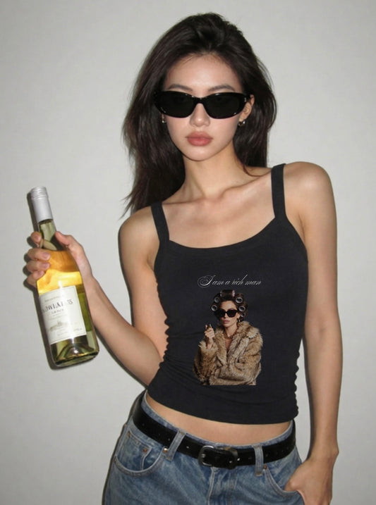 I am a Rich man - micro-rib tank top