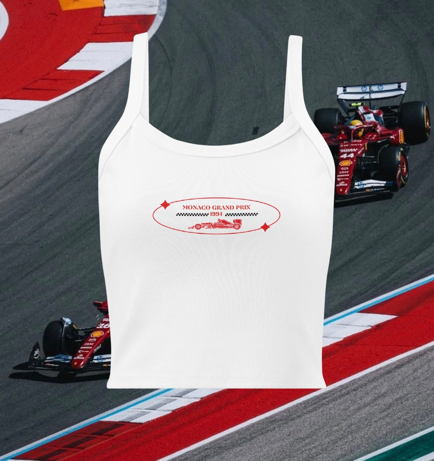 Monaco Grand Prix micro-rib tank top