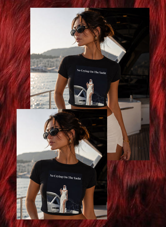 No Crying on the Yacht Women's Tee — Yacht Club Luxury Graphic Tee